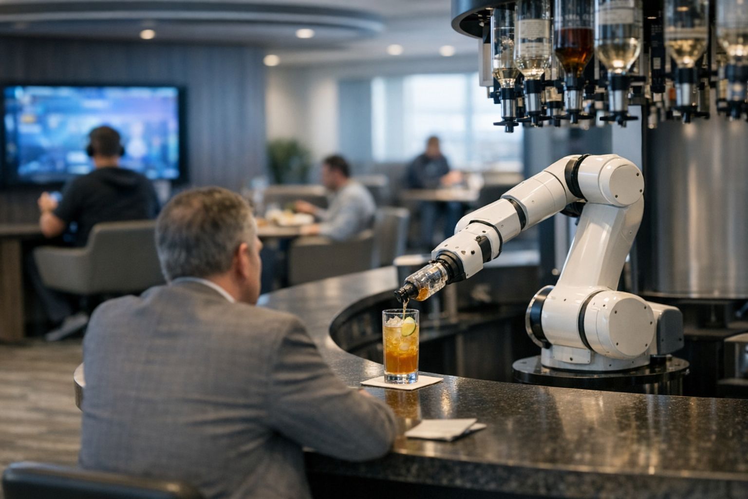 Portal Lounge at MSP: Gaming, Robot Bartender, and Priority Pass Access